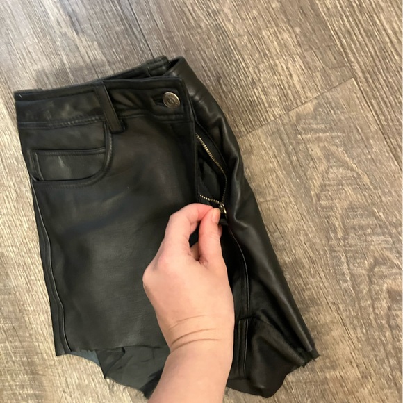 Vintage Leather Cut Off Shorts by Rampage - Picture 5 of 13